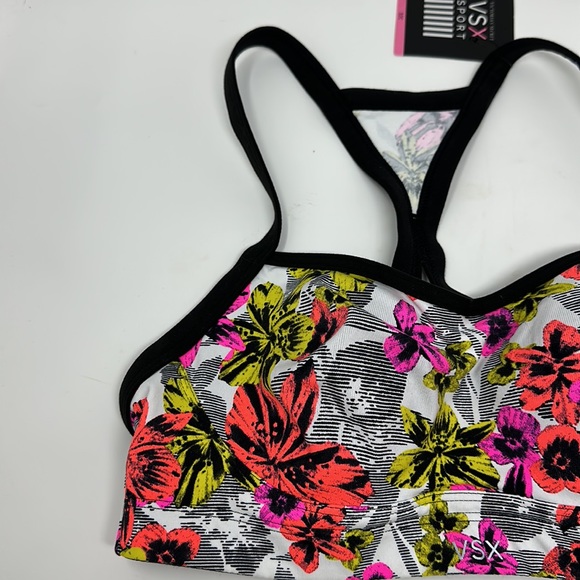 Victoria's Secret VSX White Floral Angel Sports Bra - Picture 3 of 9